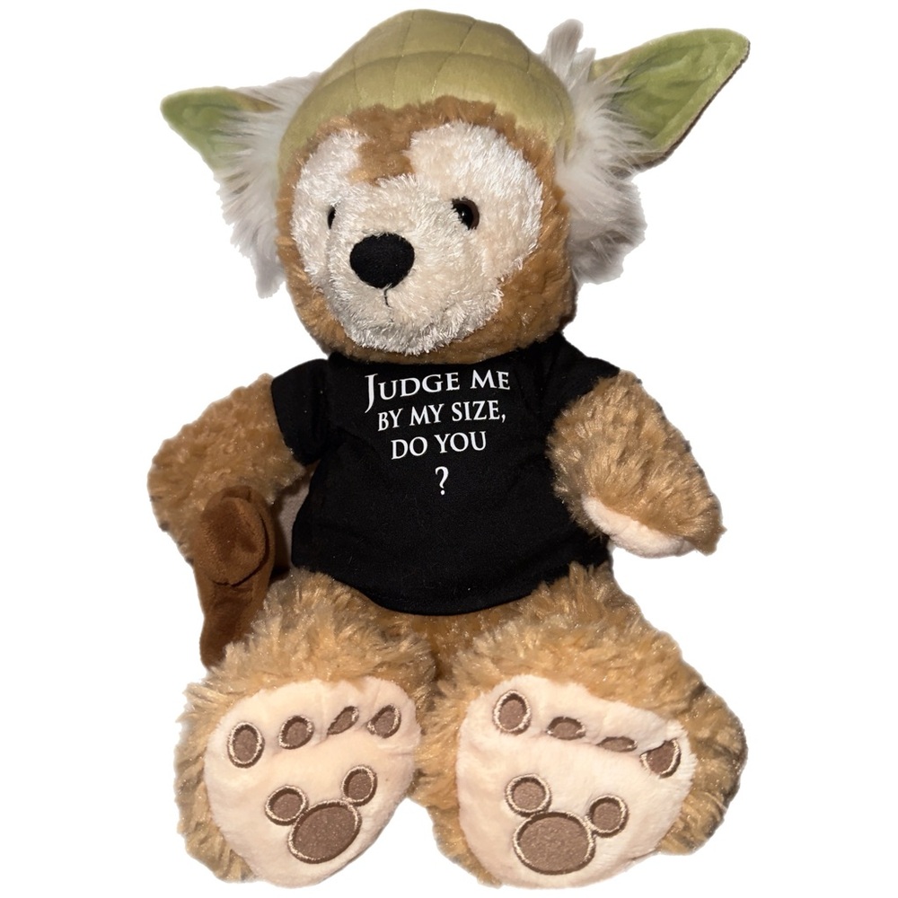 Disney Parks Duffy Bear Yoda Stars Wars Plush Stuffed 2014 Judge Me By My Size